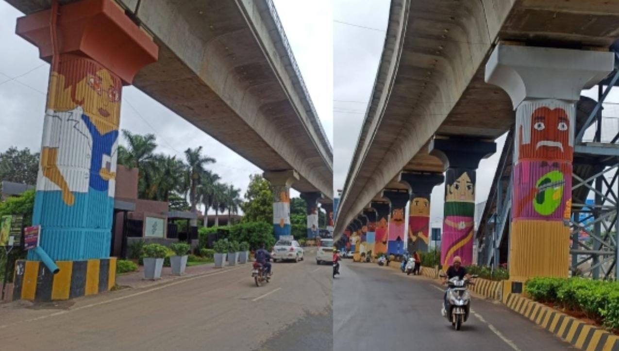 ಮೆಟ್ರೋ ಪಿಲ್ಲರ್‌ಗಳ ಮೇಲೆ ಚನ್ನಪಟ್ಟಣ ಕಲೆ ಬಿಂಬಿಸುವ ದೈನಂದಿನ ಸೆಲೆಬ್ರಿಟೀಸ್‌ಗಳ ಚಿತ್ರಣ
